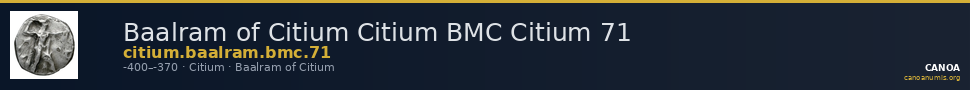 Baalram of Citium Citium BMC Citium 71 — CANOA