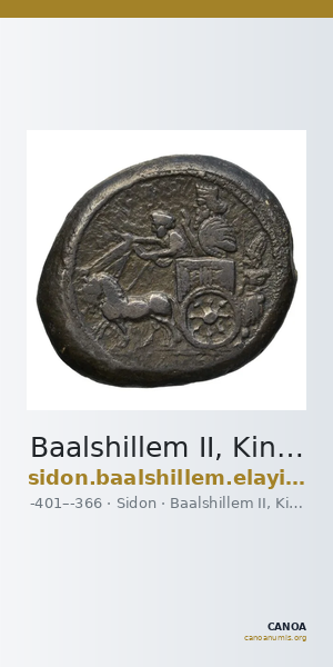 Baalshillem II, King of Sidon Sidon Elayi 2004 IV.1.1.1-2 — CANOA