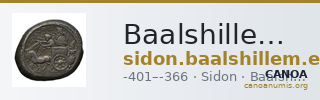 Baalshillem II, King of Sidon Sidon Elayi 2004 IV.1.1.1-2 — CANOA