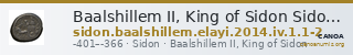 Baalshillem II, King of Sidon Sidon Elayi 2004 IV.1.1.1-2 — CANOA