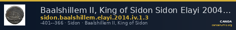 Baalshillem II, King of Sidon Sidon Elayi 2004 IV.1.3 — CANOA