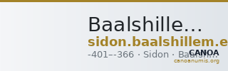 Baalshillem II, King of Sidon Sidon Elayi 2004 IV.1.4 — CANOA