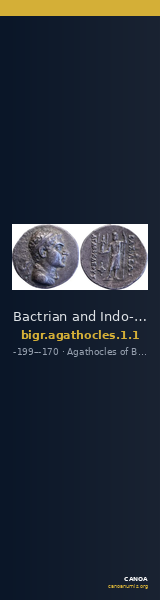 Bactrian and Indo-Greek Coinage Agathocles 1.1 — CANOA
