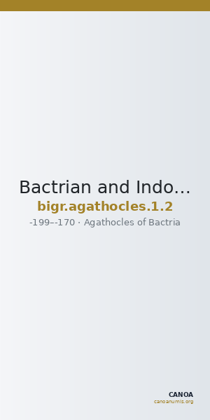Bactrian and Indo-Greek Coinage Agathocles 1.2 — CANOA