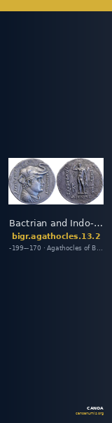 Bactrian and Indo-Greek Coinage Agathocles 13.2 — CANOA