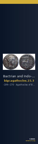 Bactrian and Indo-Greek Coinage Agathocles 15.3 — CANOA