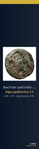 Bactrian and Indo-Greek Coinage Agathocles 17 — CANOA