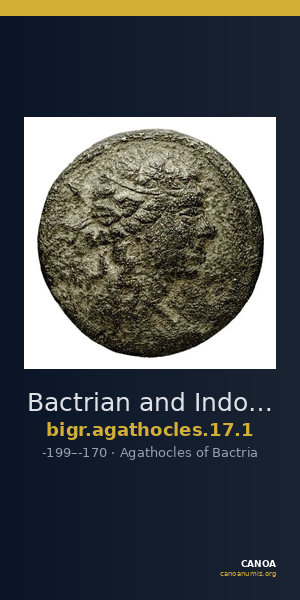 Bactrian and Indo-Greek Coinage Agathocles 17.1 — CANOA