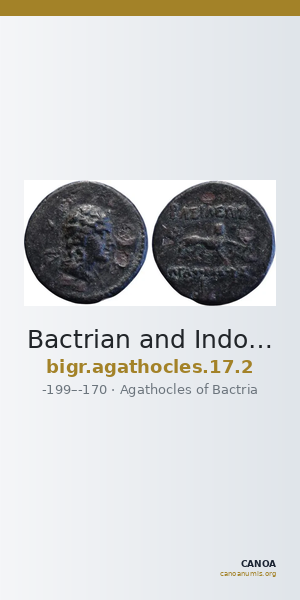 Bactrian and Indo-Greek Coinage Agathocles 17.2 — CANOA