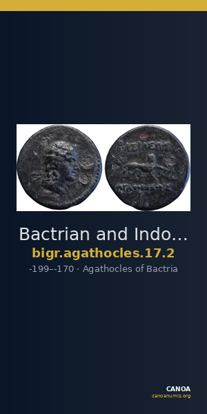 Bactrian and Indo-Greek Coinage Agathocles 17.2 — CANOA