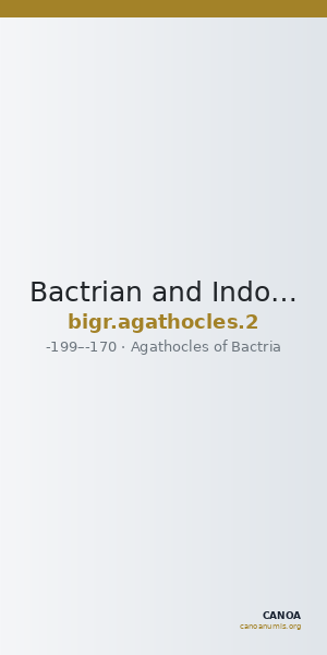Bactrian and Indo-Greek Coinage Agathocles 2 — CANOA