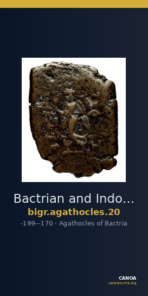 Bactrian and Indo-Greek Coinage Agathocles 20 — CANOA