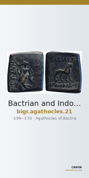 Bactrian and Indo-Greek Coinage Agathocles 21 — CANOA