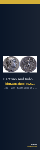 Bactrian and Indo-Greek Coinage Agathocles 6.1 — CANOA