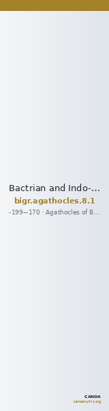 Bactrian and Indo-Greek Coinage Agathocles 8.1 — CANOA