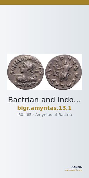 Bactrian and Indo-Greek Coinage Amyntas 13.1 — CANOA