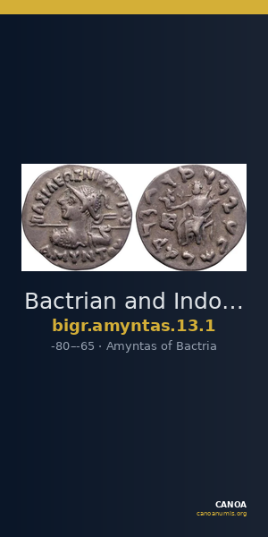 Bactrian and Indo-Greek Coinage Amyntas 13.1 — CANOA
