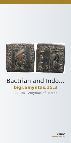 Bactrian and Indo-Greek Coinage Amyntas 15.3 — CANOA