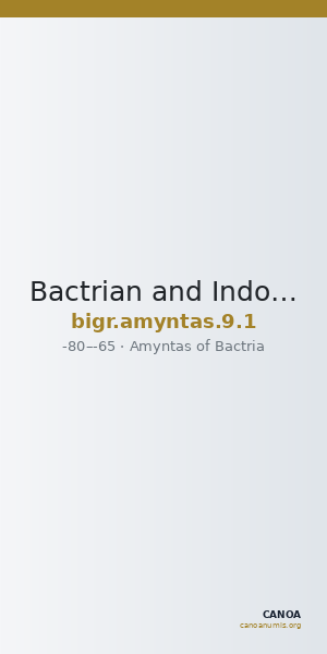 Bactrian and Indo-Greek Coinage Amyntas 9.1 — CANOA