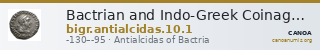 Bactrian and Indo-Greek Coinage Antialcidas 10.1 — CANOA