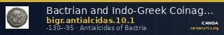 Bactrian and Indo-Greek Coinage Antialcidas 10.1 — CANOA