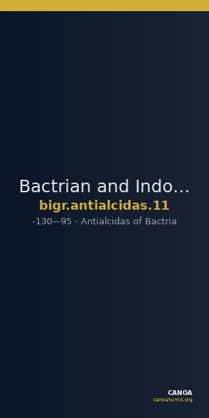 Bactrian and Indo-Greek Coinage Antialcidas 11 — CANOA
