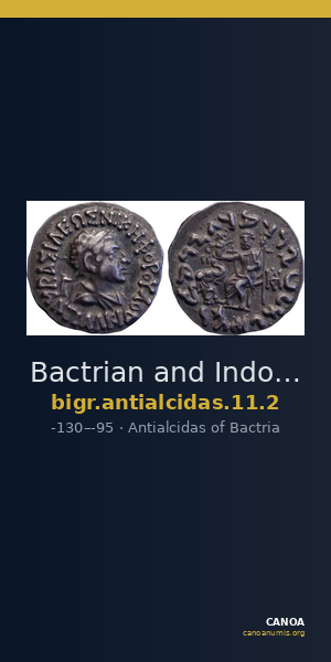 Bactrian and Indo-Greek Coinage Antialcidas 11.2 — CANOA