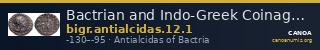 Bactrian and Indo-Greek Coinage Antialcidas 12.1 — CANOA