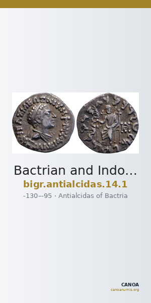 Bactrian and Indo-Greek Coinage Antialcidas 14.1 — CANOA