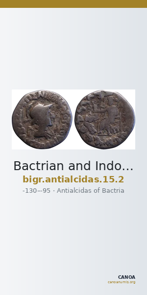 Bactrian and Indo-Greek Coinage Antialcidas 15.2 — CANOA