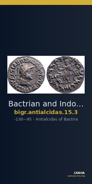 Bactrian and Indo-Greek Coinage Antialcidas 15.3 — CANOA