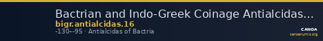 Bactrian and Indo-Greek Coinage Antialcidas 16 — CANOA