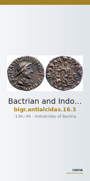 Bactrian and Indo-Greek Coinage Antialcidas 16.3 — CANOA