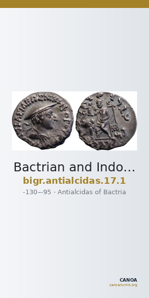 Bactrian and Indo-Greek Coinage Antialcidas 17.1 — CANOA