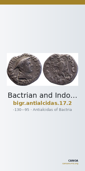 Bactrian and Indo-Greek Coinage Antialcidas 17.2 — CANOA