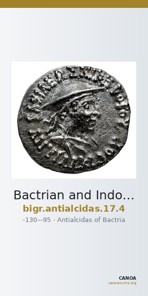 Bactrian and Indo-Greek Coinage Antialcidas 17.4 — CANOA
