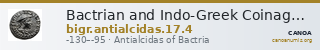 Bactrian and Indo-Greek Coinage Antialcidas 17.4 — CANOA