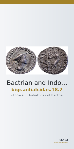 Bactrian and Indo-Greek Coinage Antialcidas 18.2 — CANOA
