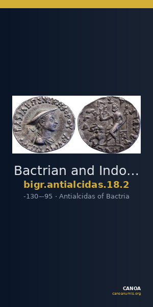 Bactrian and Indo-Greek Coinage Antialcidas 18.2 — CANOA