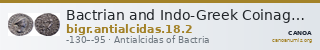 Bactrian and Indo-Greek Coinage Antialcidas 18.2 — CANOA