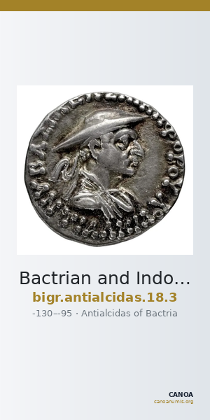 Bactrian and Indo-Greek Coinage Antialcidas 18.3 — CANOA