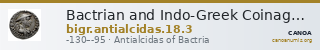 Bactrian and Indo-Greek Coinage Antialcidas 18.3 — CANOA