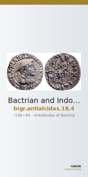 Bactrian and Indo-Greek Coinage Antialcidas 18.4 — CANOA