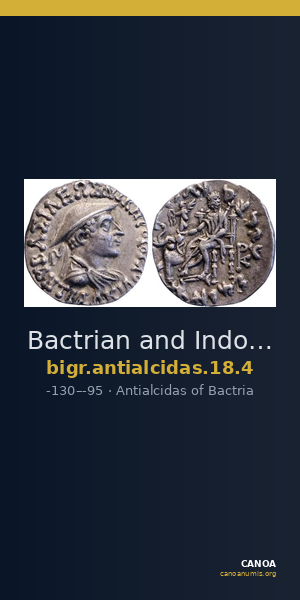 Bactrian and Indo-Greek Coinage Antialcidas 18.4 — CANOA