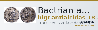 Bactrian and Indo-Greek Coinage Antialcidas 18.4 — CANOA