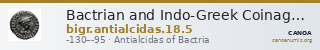 Bactrian and Indo-Greek Coinage Antialcidas 18.5 — CANOA
