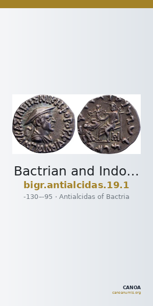 Bactrian and Indo-Greek Coinage Antialcidas 19.1 — CANOA