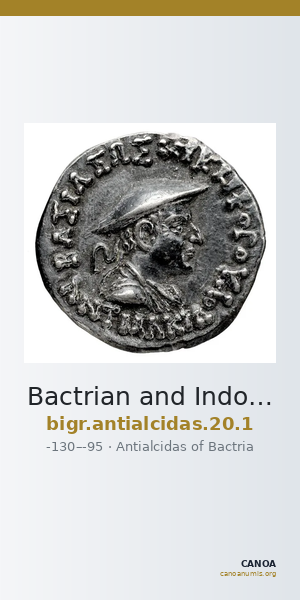 Bactrian and Indo-Greek Coinage Antialcidas 20.1 — CANOA