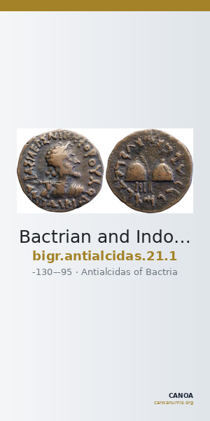 Bactrian and Indo-Greek Coinage Antialcidas 21.1 — CANOA