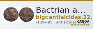 Bactrian and Indo-Greek Coinage Antialcidas 22.1 — CANOA